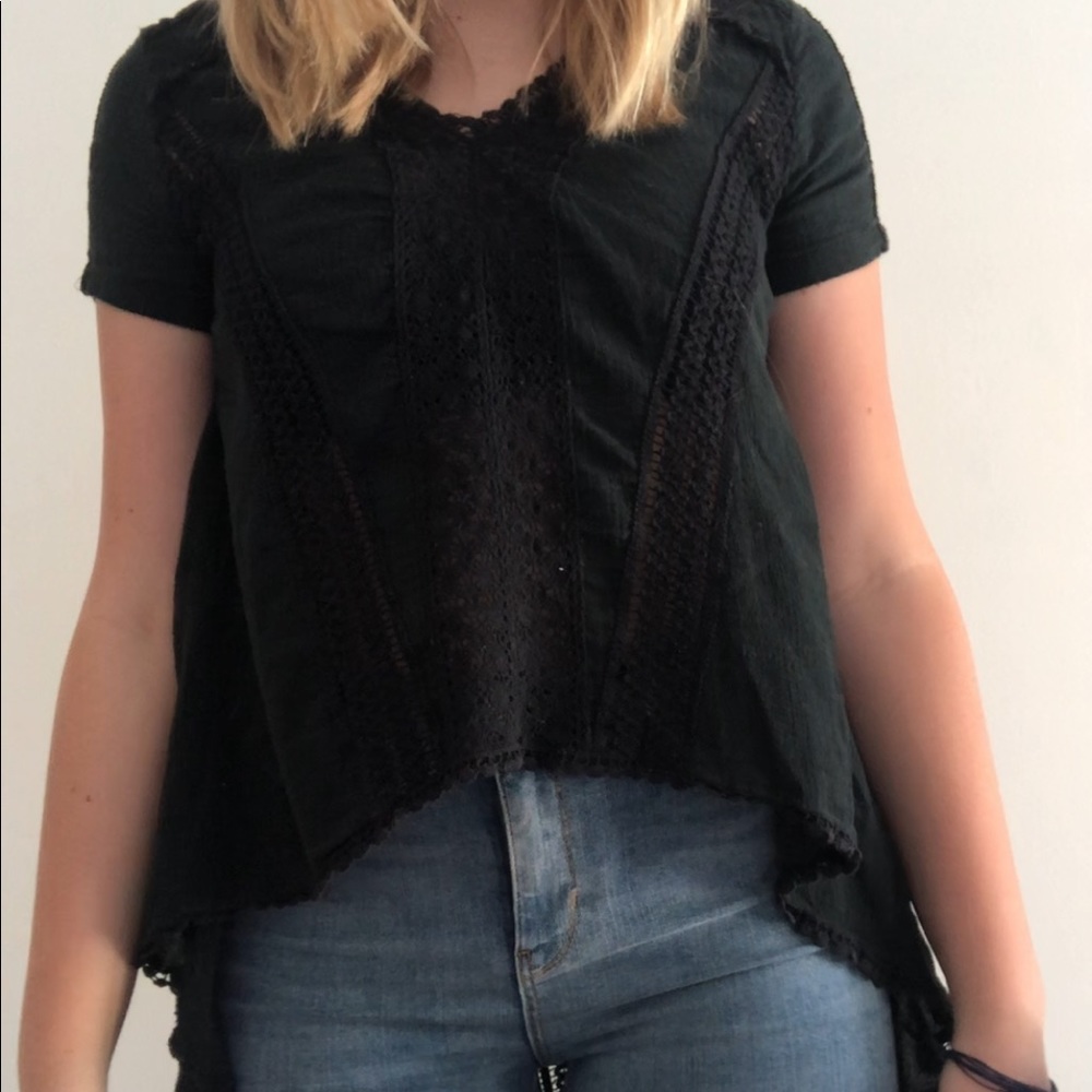 Haute society black lace top